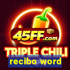 recibo word